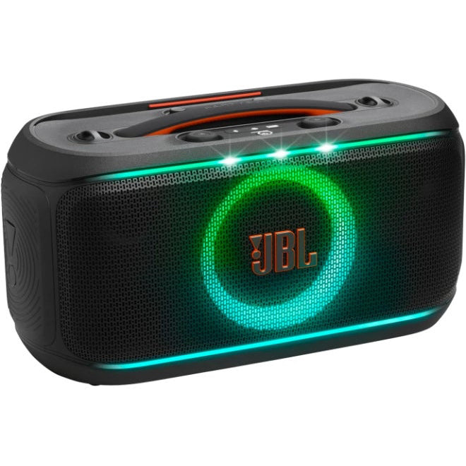 JBL PartyBox On-The-Go 2 Portable Bluetooth Party Speaker with Wireless Mic, Dynamic Lightshow, 15-Hour Playtime, Splashproof, Handle & Shoulder Strap – Powerful JBL Pro Sound
