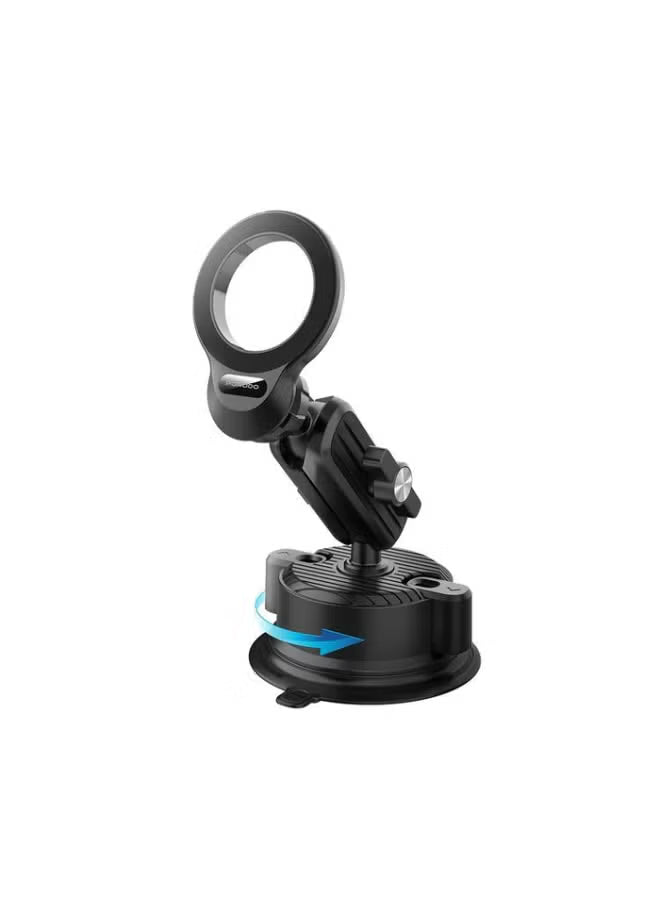 حامل سيارة مغناطيسي قابل للتعديل 360° مع شفط - أسود