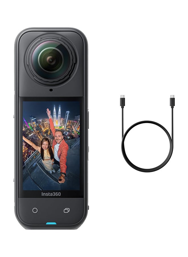 Insta360 X5 - Waterproof 8K 360° Action Camera, Leading Low Light, Invisible Selfie Stick Effect, Rugged and Replaceable Lens, 3-Hour Battery, Triple AI Chip Design, UAE Version