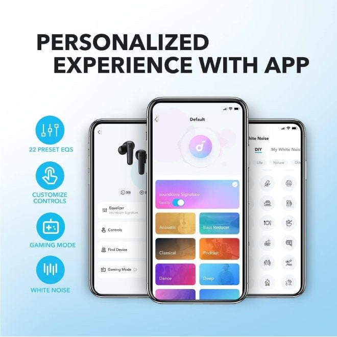 Anker Soundcore R50i True Wireless Earbuds – 10mm Drivers, AI-Enhanced Calls, EQ Presets, IPX5 (Black)