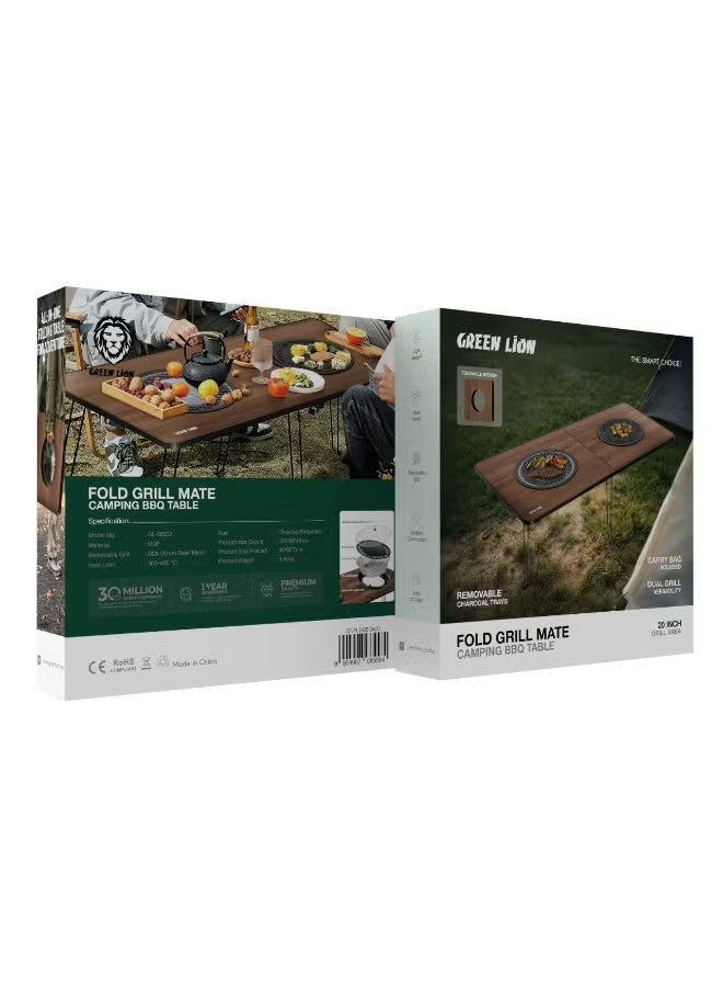 Fold Grill Mate Camping BBQ Table – Portable Grill with Removable Grate