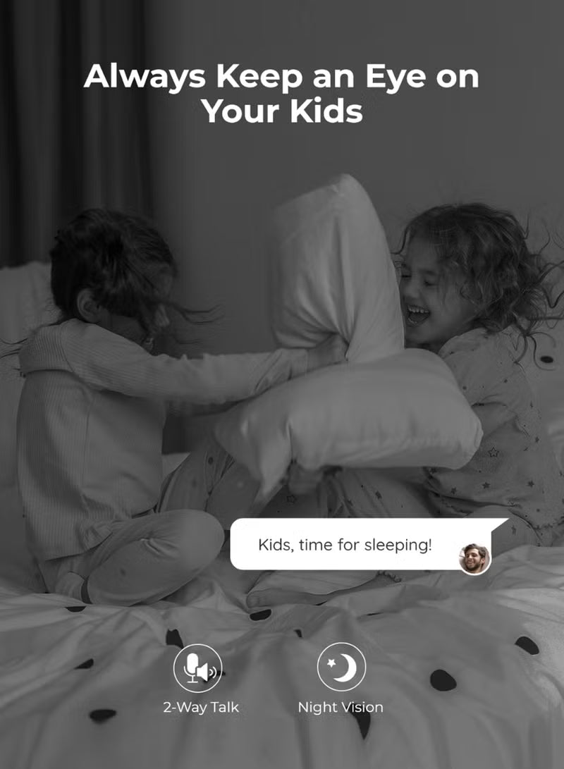 ReoLink 2K Indoor Security Camera E1, Plug-in 2.4G Wireless WiFi for Baby/Pet Monitor with Phone app, 360 De