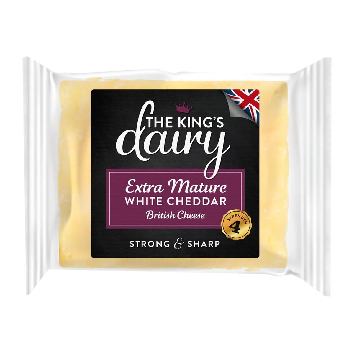 The King's Dairy Extra Mature White Cheddar 200 g