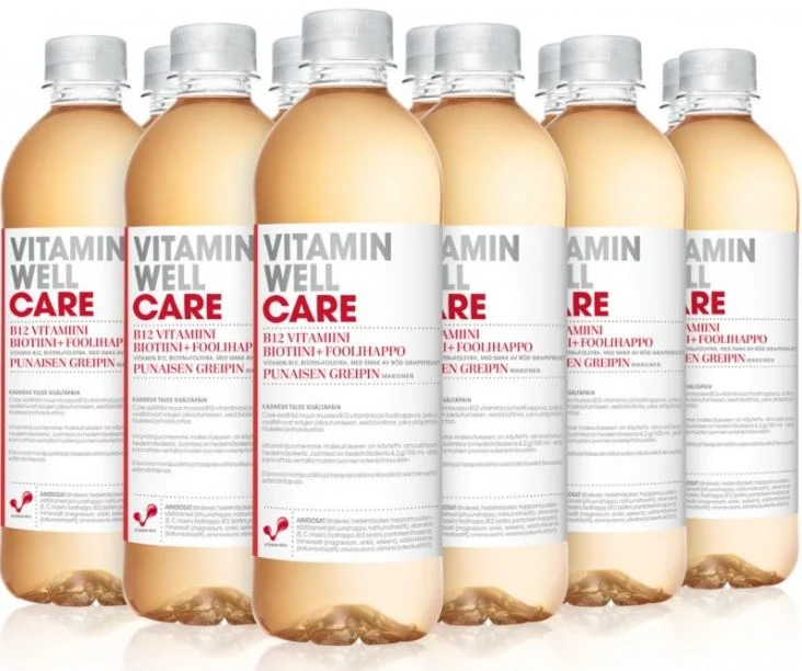 Vitamin Well Drink Care Red Grapefruit 500ml, Case of 12