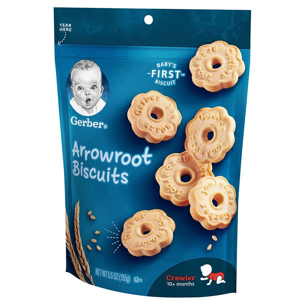 Gerber Biscuits Arrowroot Pouch 155g