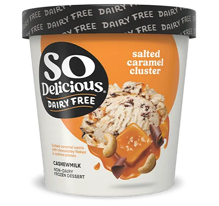 So Delicious, Dairy-Free Salted Caramel Cluster Cashewmilk Frozen Dessert 473ml