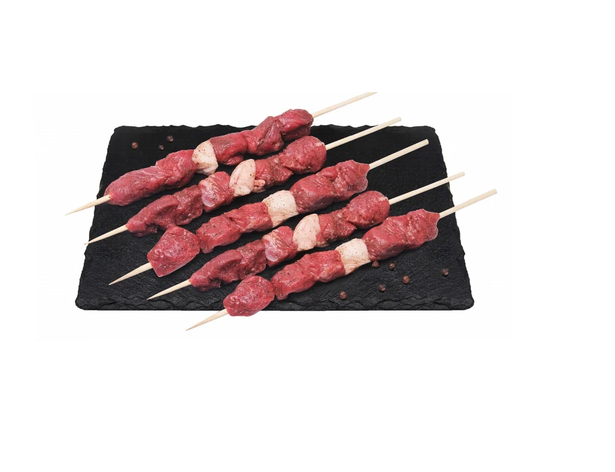 Lamb Tenderloin fillet cubes Marinated - 5 Skewers, 500 g