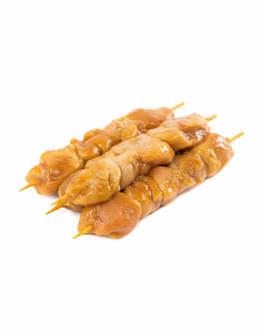 3 Skewers Marinated Chicken Breast with Garlic and light yogurt 300g
