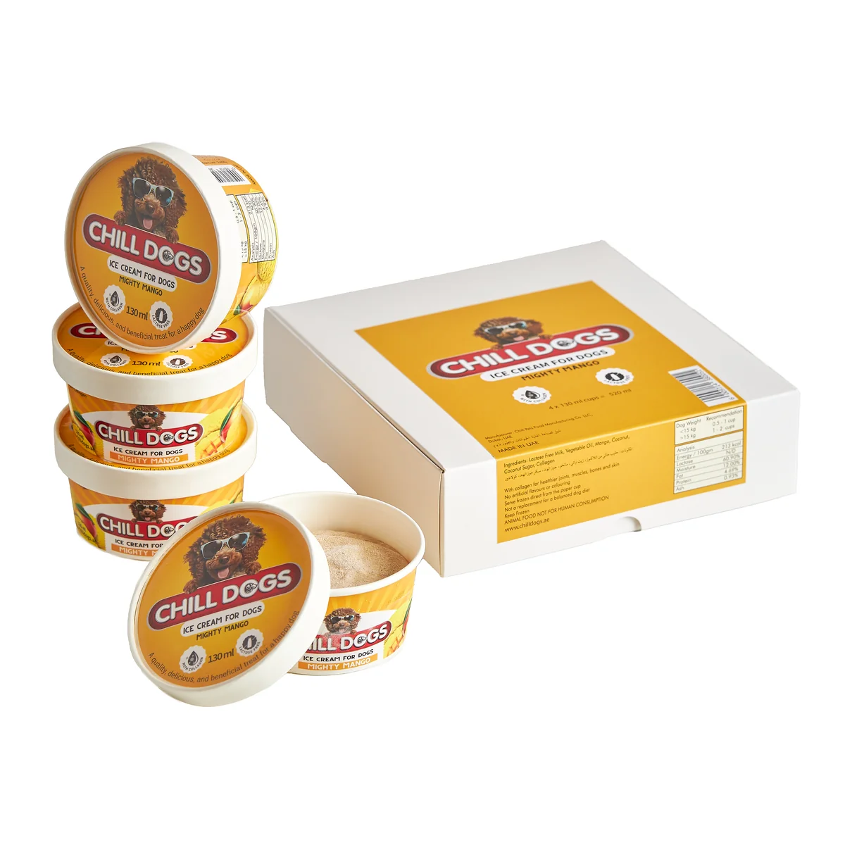 Chill Dogs Mighty Mango Box 4Cups 130ml