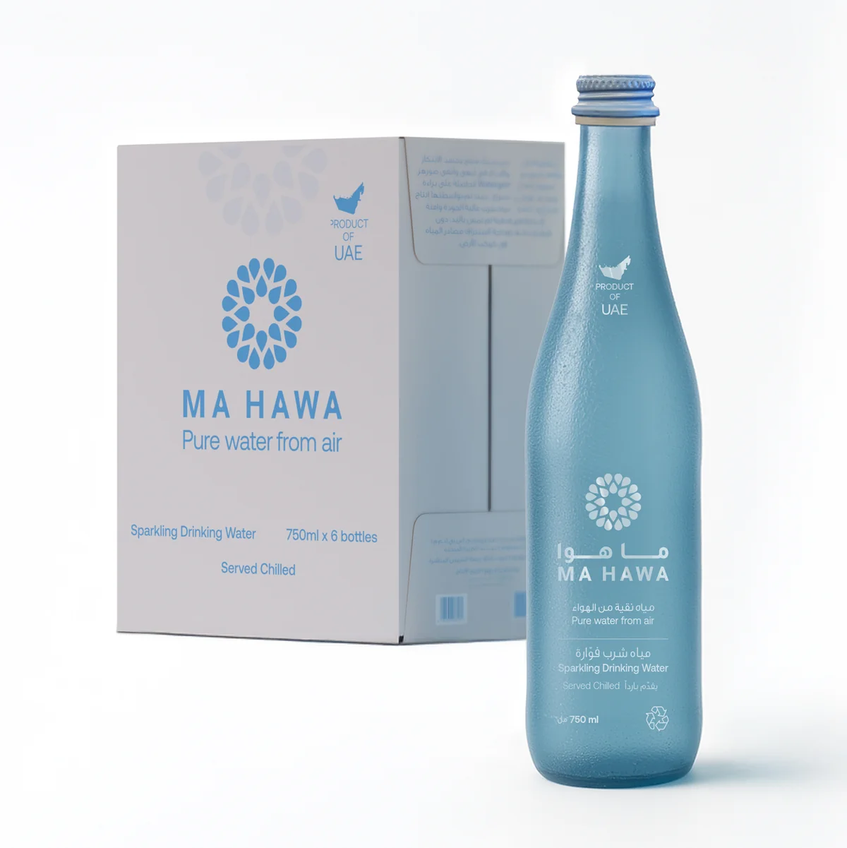 Ma Hawa Bottled Drinking Sparkling Water 750ml x 6