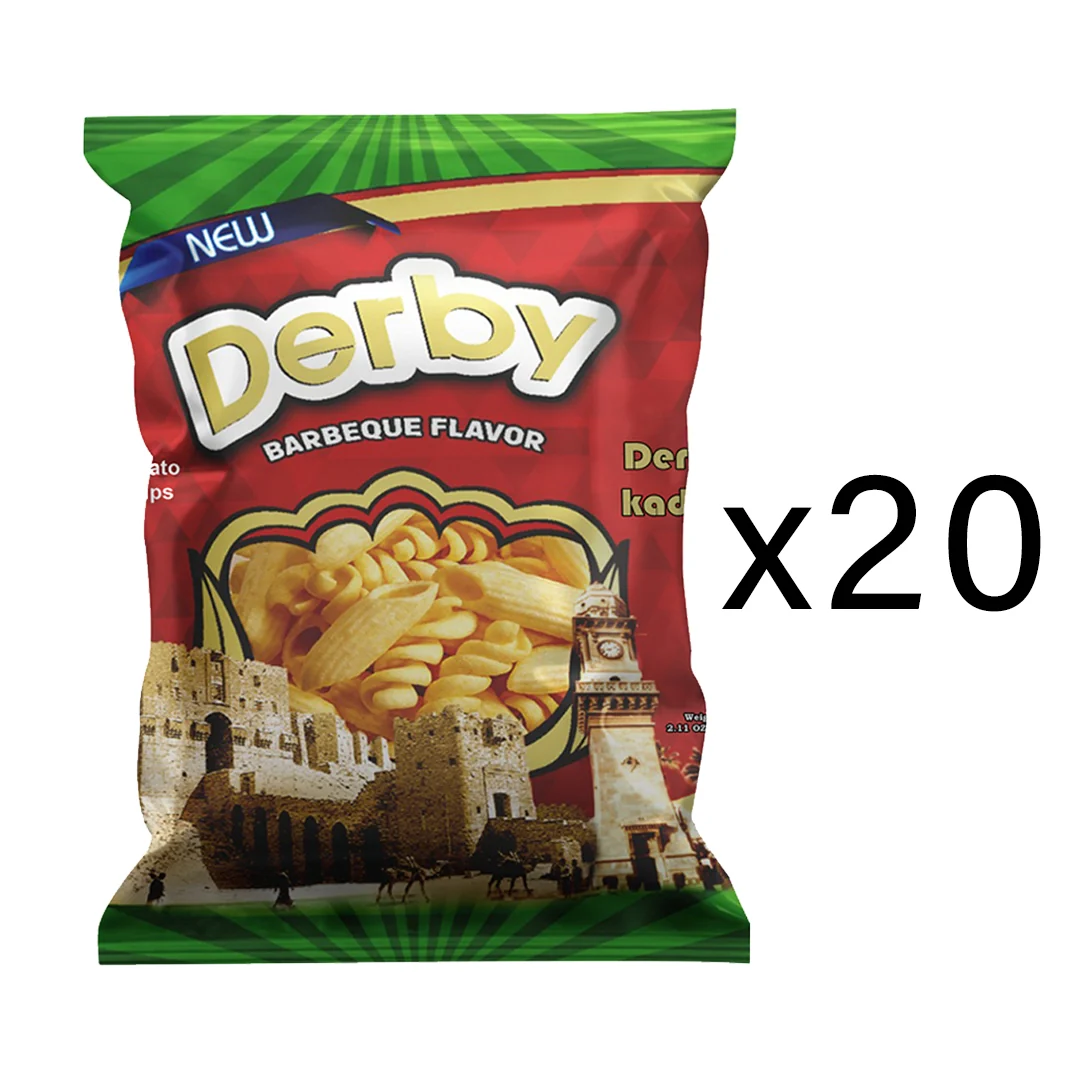 Derby ديربي Potato Chips Original Flavor (Packs of 20) 16g