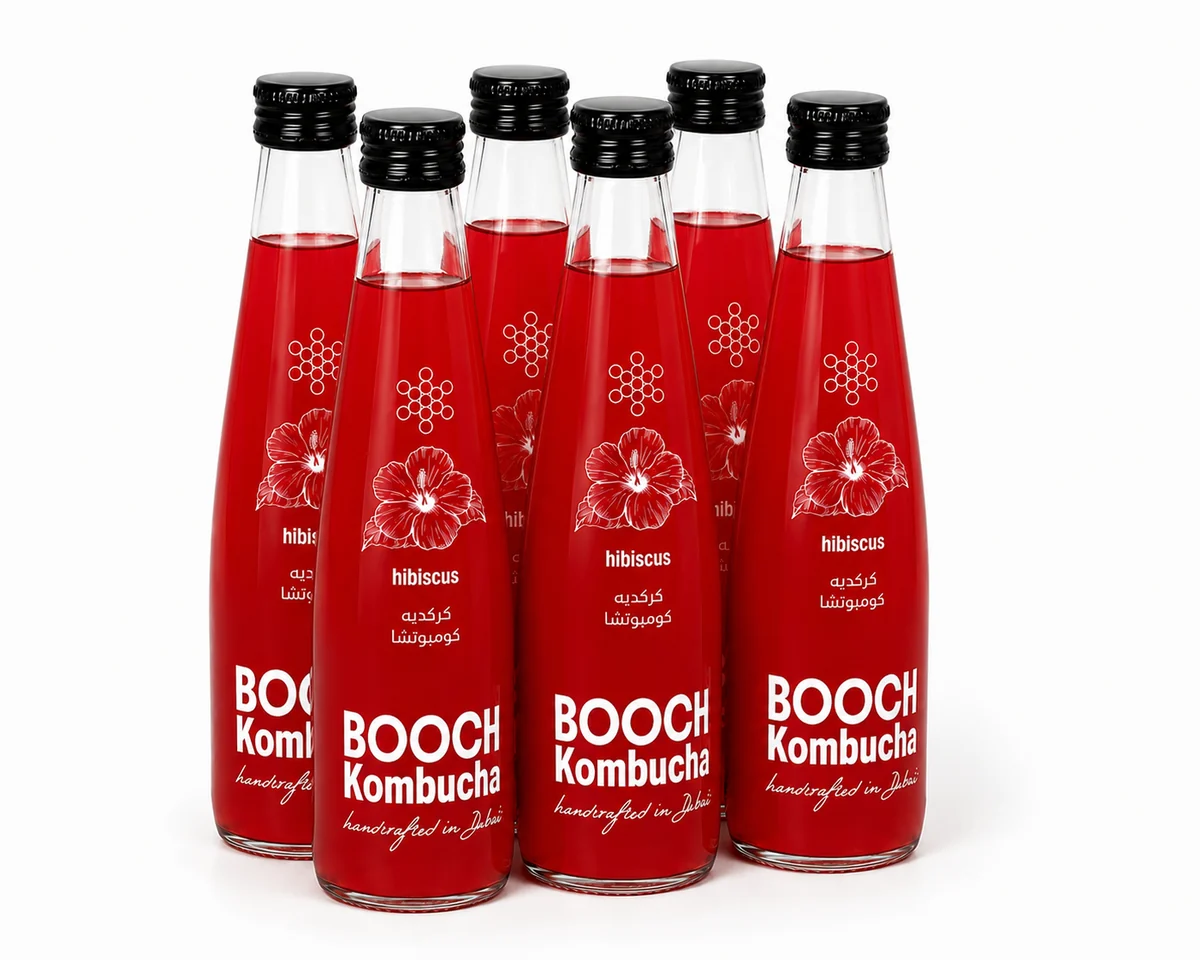 Booch Kombucha Hibiscus (Pack of 6) 300ml
