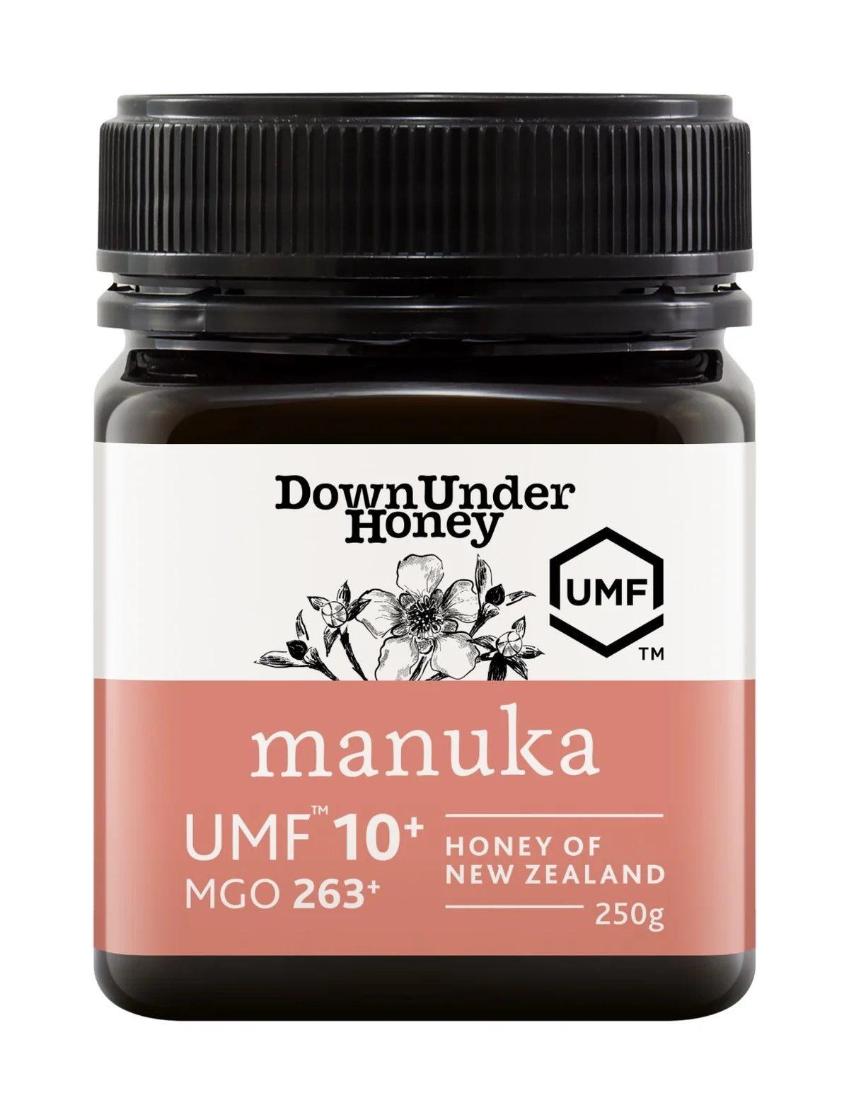 Down Under Manuka UMF™ 10+MGO 263+ Honey of New Zealand (Monofloral) - 250g
