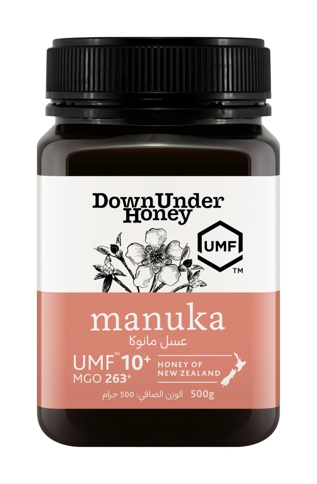 Down Under Manuka UMF™ 10+MGO 263+ Honey of New Zealand (Monofloral) - 500g