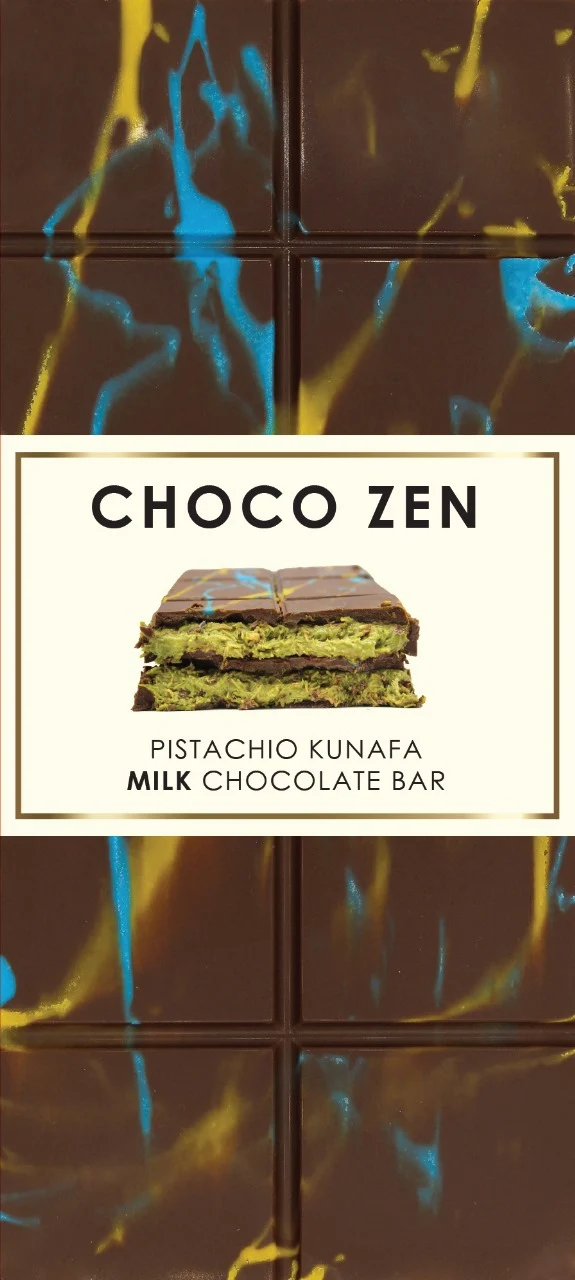 Choco Zen Pistachio Kunafa Milk Dubai Chocolate Bar 190g