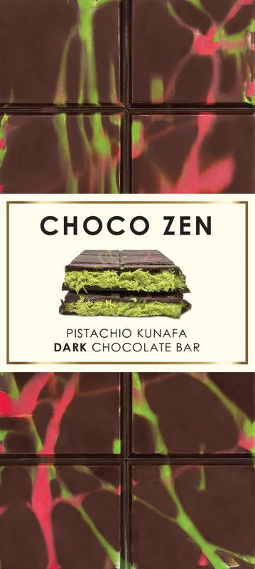 Choco Zen Pistachio Kunafa Dark Dubai Chocolate Bar 190g