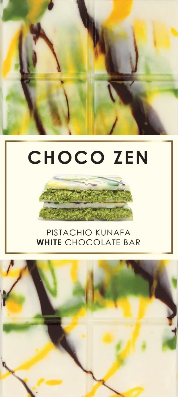 Choco Zen Pistachio Kunafa White Dubai Chocolate Bar 190g
