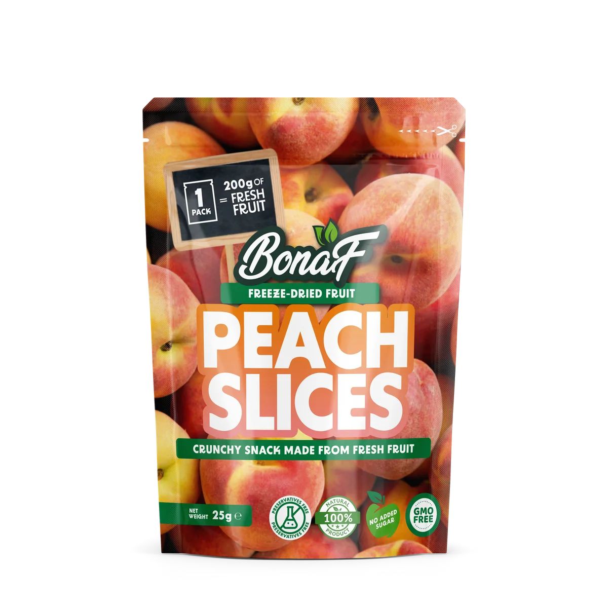 Freeze Dried Peach Slices 25g