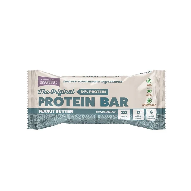 Grapeful Vegan Peanut Butter Protein Bar 65g