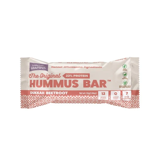 Grapeful Vegan Hummus Dukkah Beetroot Bar 55g