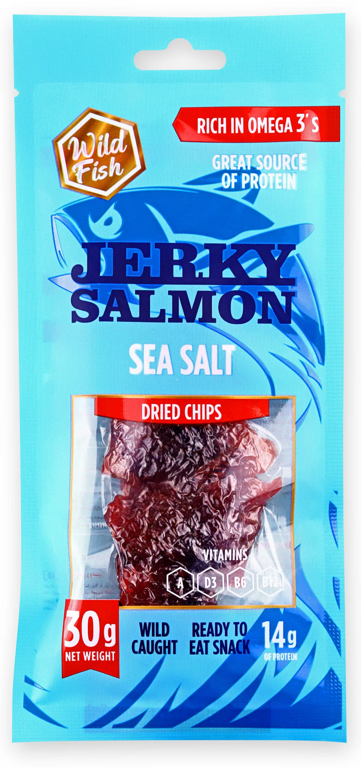 Wild Fish Pink Salmon Dried Chips Sea Salt 30g