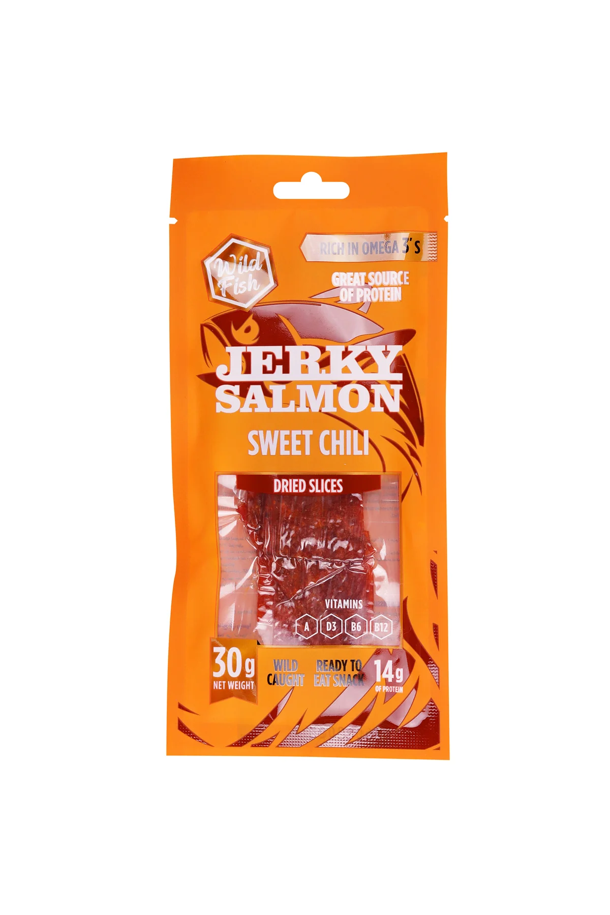 Wild Fish Pink Salmon Dried Slice Sweet Chili 30g