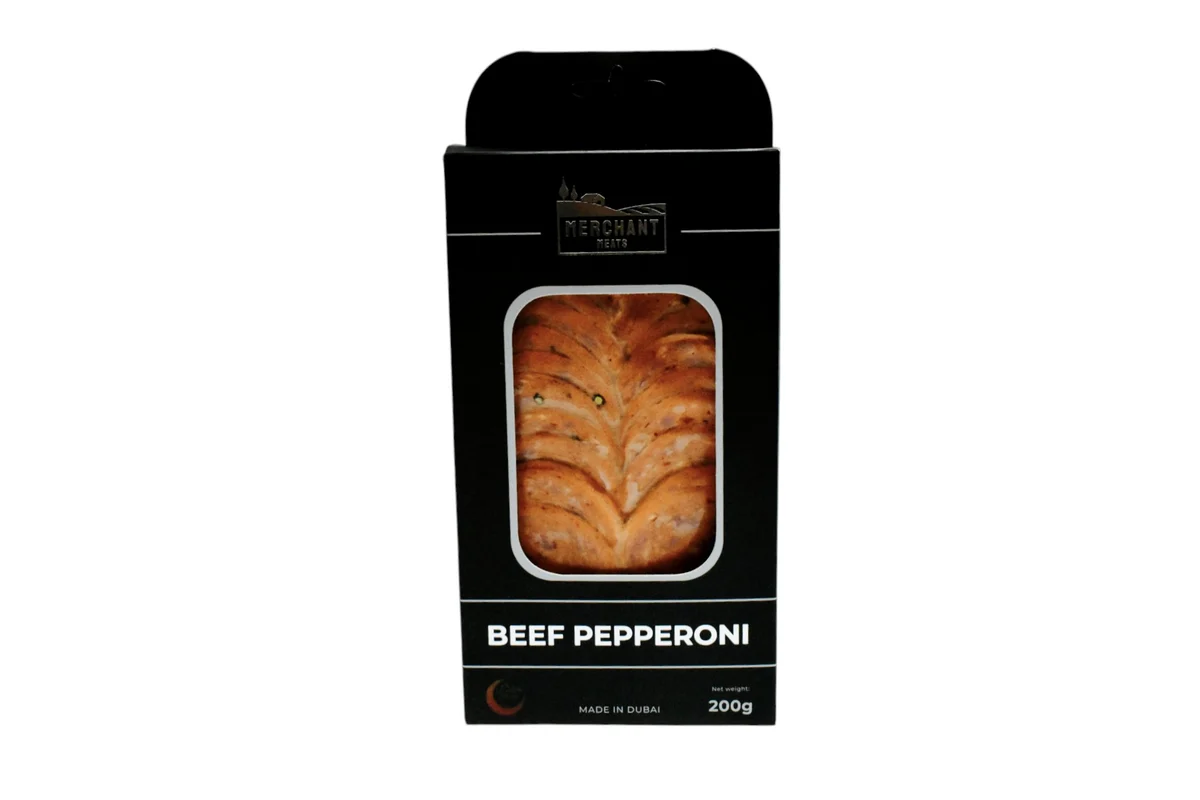 Merchant Meat Chilled Beef Pepperoni Cooked Sliced 200 g