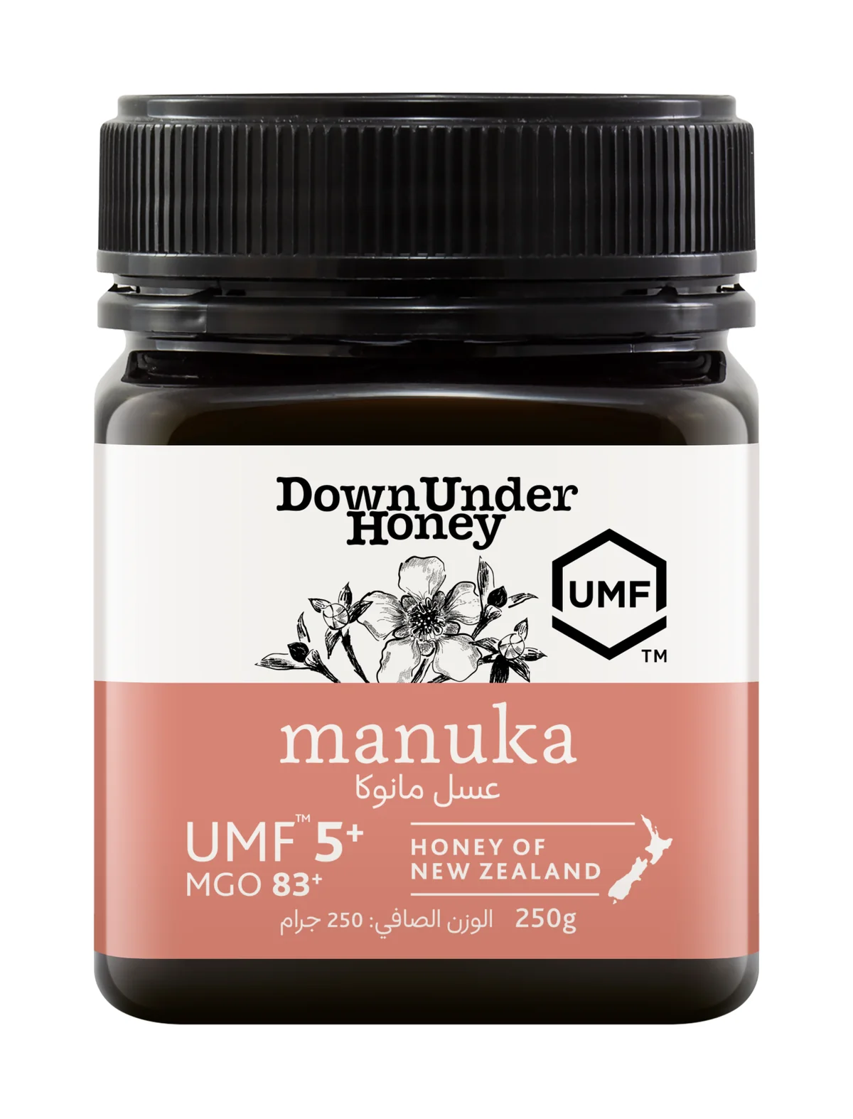 Down Under Manuka UMF™ 5+MGO 83+ Honey of New Zealand (Monofloral) - 250g