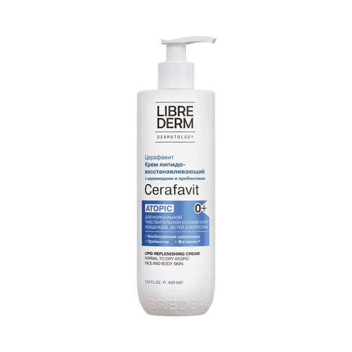 Librederm Moisturizing Cream For Body & Face With Ceramides And Vitamin F, Dermatologist Tested 400ml