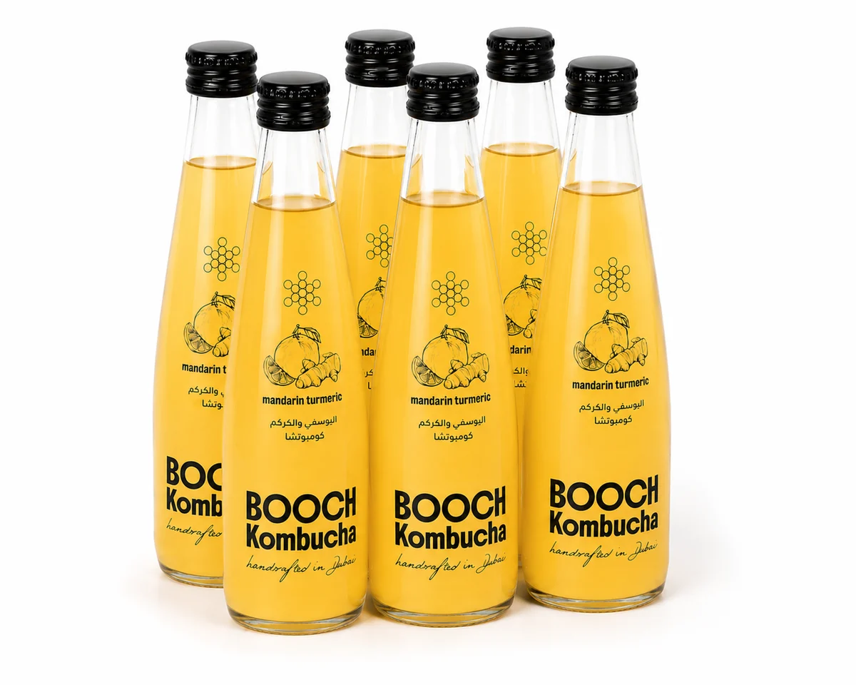 Booch Kombucha Mandarin Turmeric (Pack of 6) 300ml