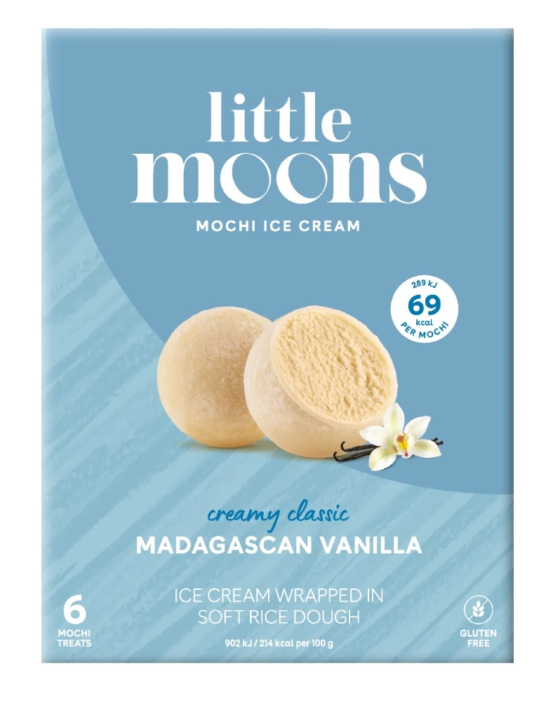 Little Moons Frozen 6 Mochi Ice Cream Madagascan Vanilla 192g