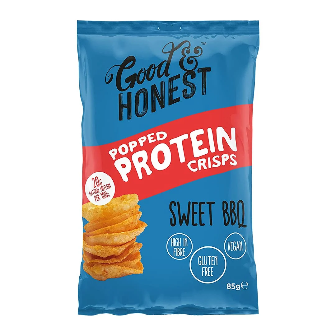 Good & Honest Gluten-Free Sweet BBQ Popped Protein Crisps 75g