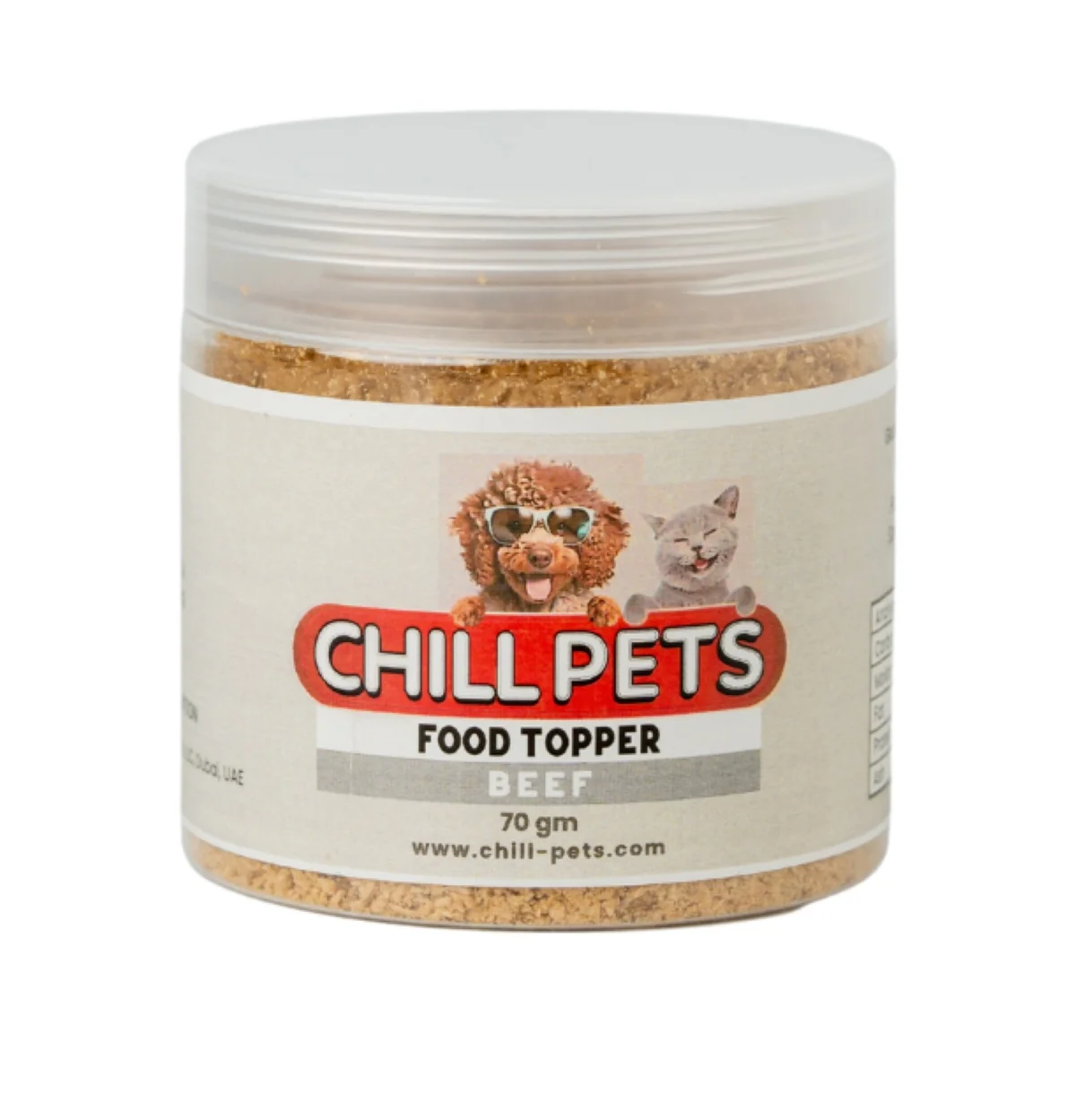 Chill Pets Beef Food Topper for Dogs and Cats 70g