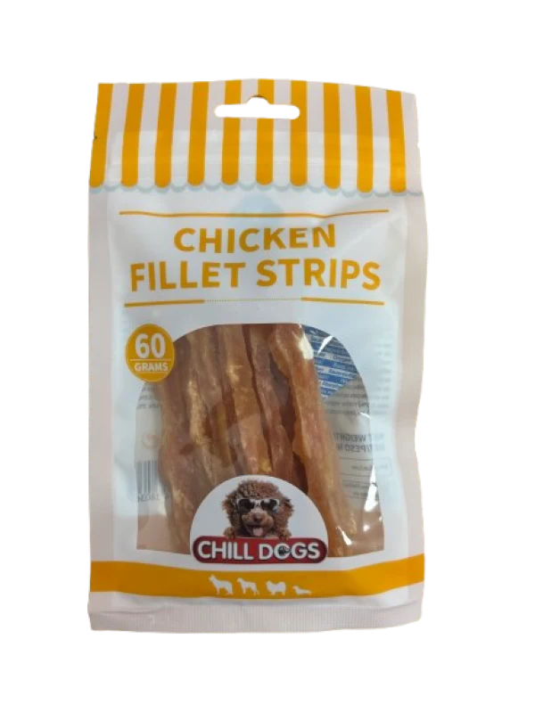 Chill Dogs Treats Chicken Strips 60g
