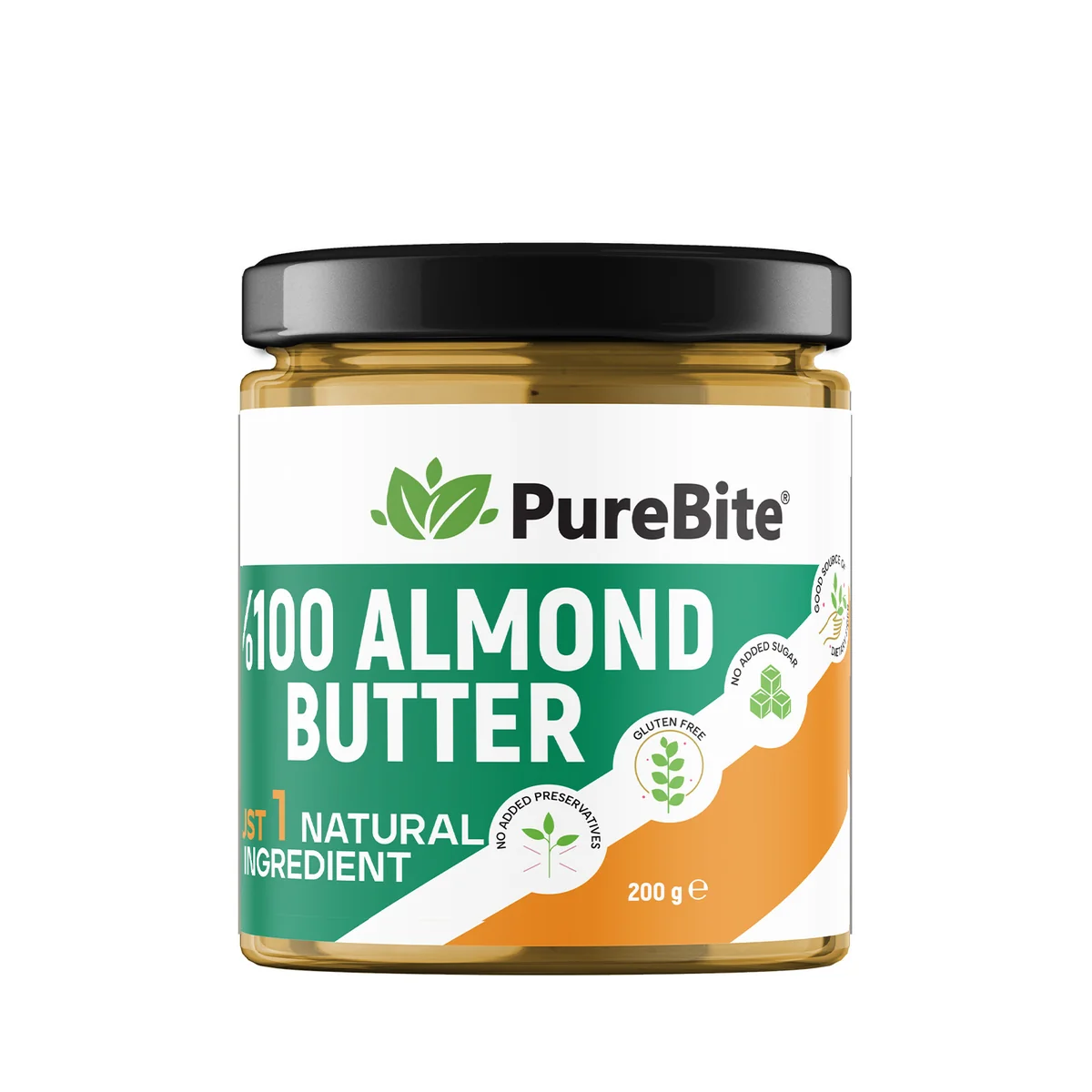 PureBite High Protein -Gluten Free, No Added Sugar Almond Butter 200g