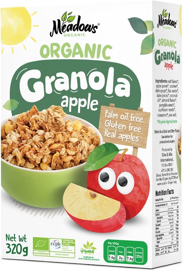 Meadows Organic Granola Apple 320g