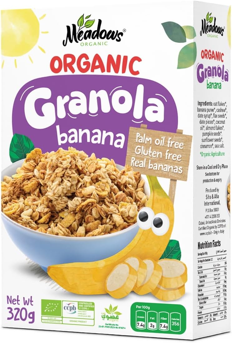 Meadows Organic Granola Banana 320g
