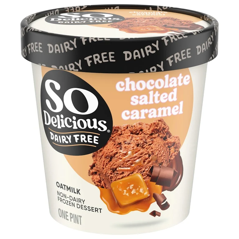 So Delicious Dairy Free Oat Milk Frozen Dessert, Chocolate Salted Caramel 473ml