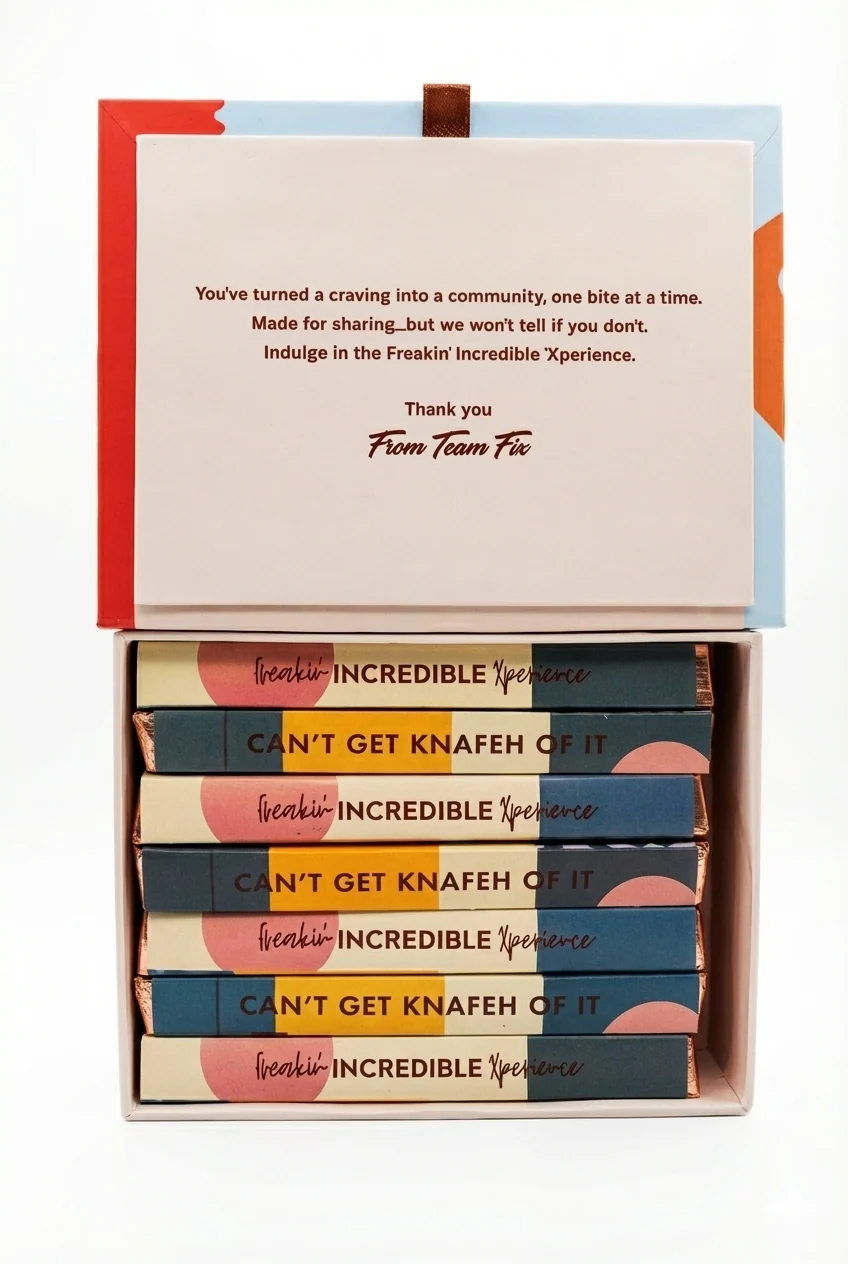 FIX Dubai Premium 7 Premium Kunafa Pistachio Dessert Chocolatier Gift Box