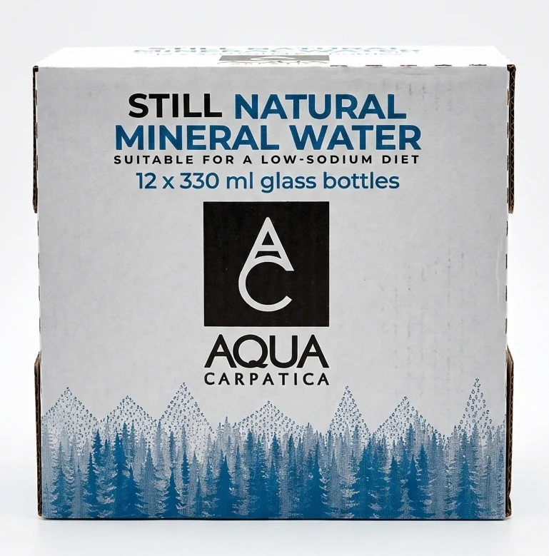 Aqua Carpatica Still Glass bottle Natural Mineral Water 12x 330ml