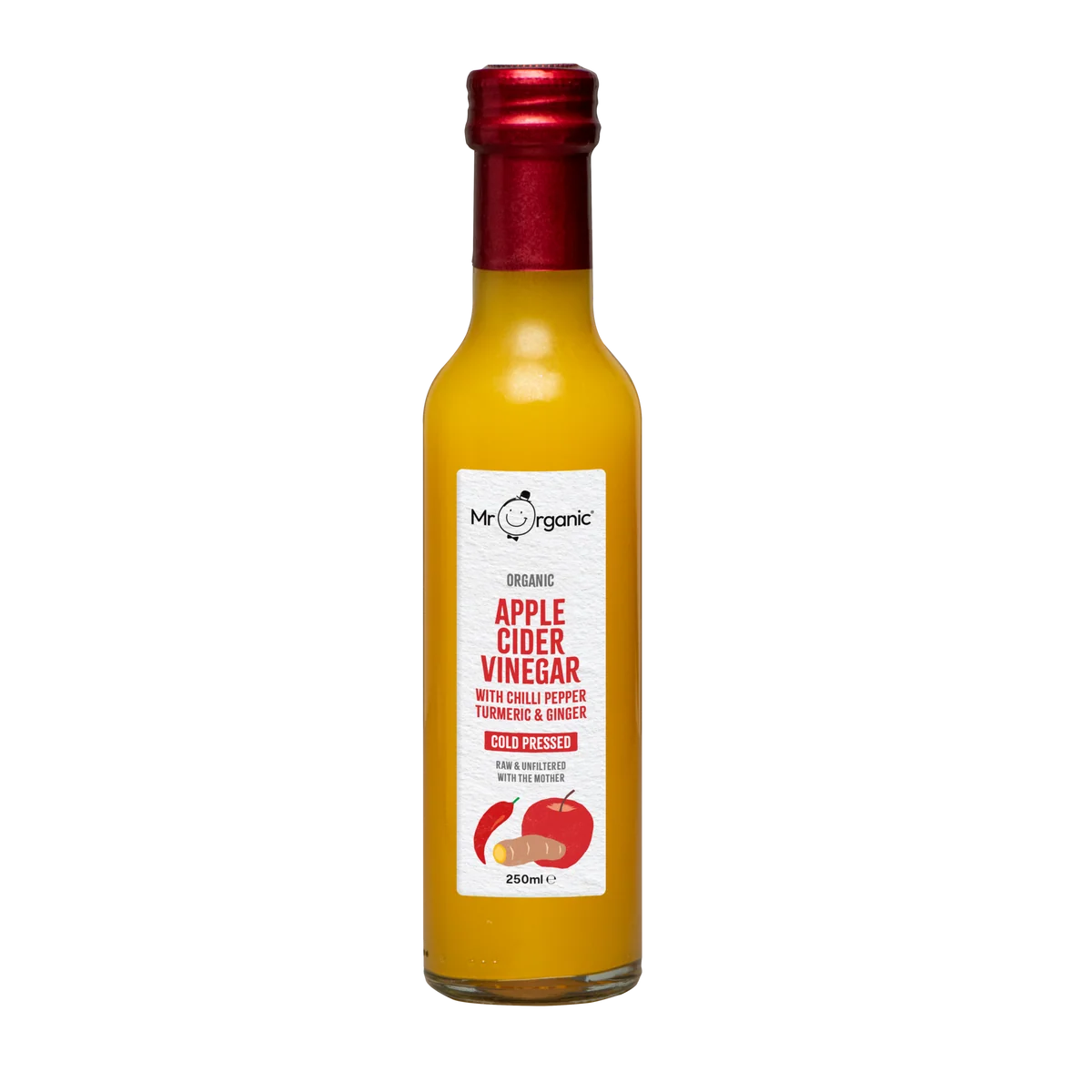 Mr Organic Apple Cider Vinegar With The Mother - Turmeric, Chilli & Ginger 250ml