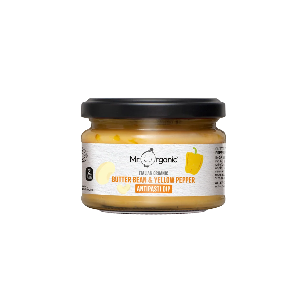 Mr Organic Butter Bean & Yellow Pepper Antipasti Dip 230g