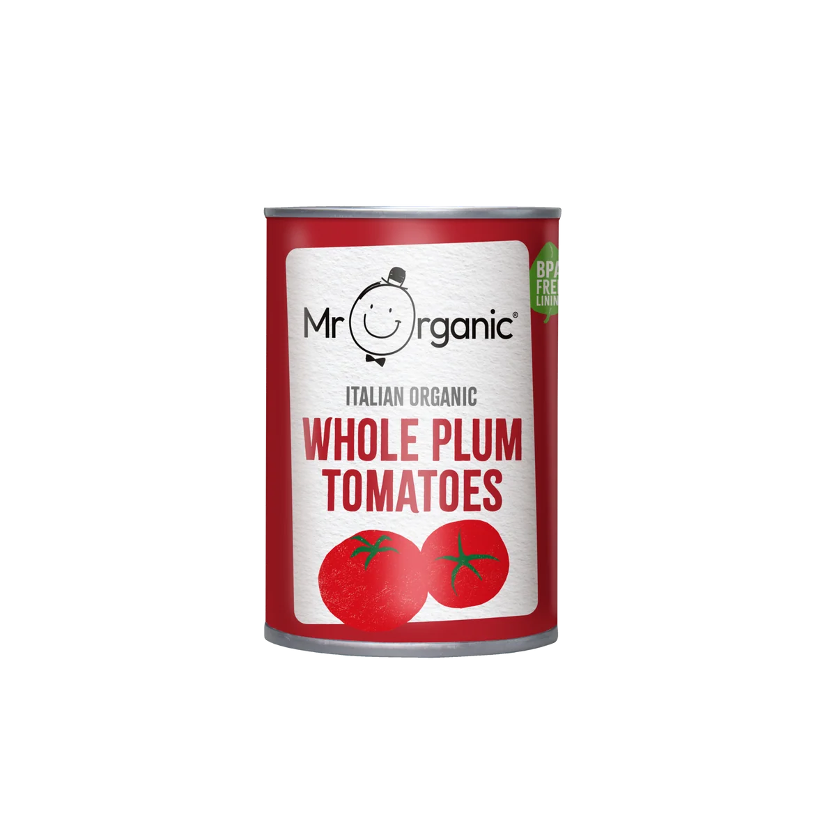 Mr Organic Whole Plum Tomato 400g