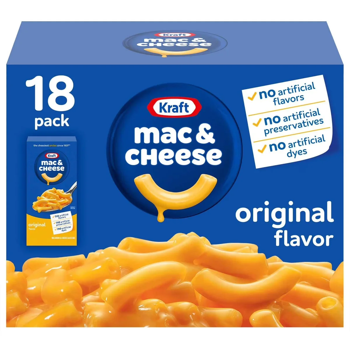 Kraft Original Macaroni and Cheese Dinner - 206g (18pk)