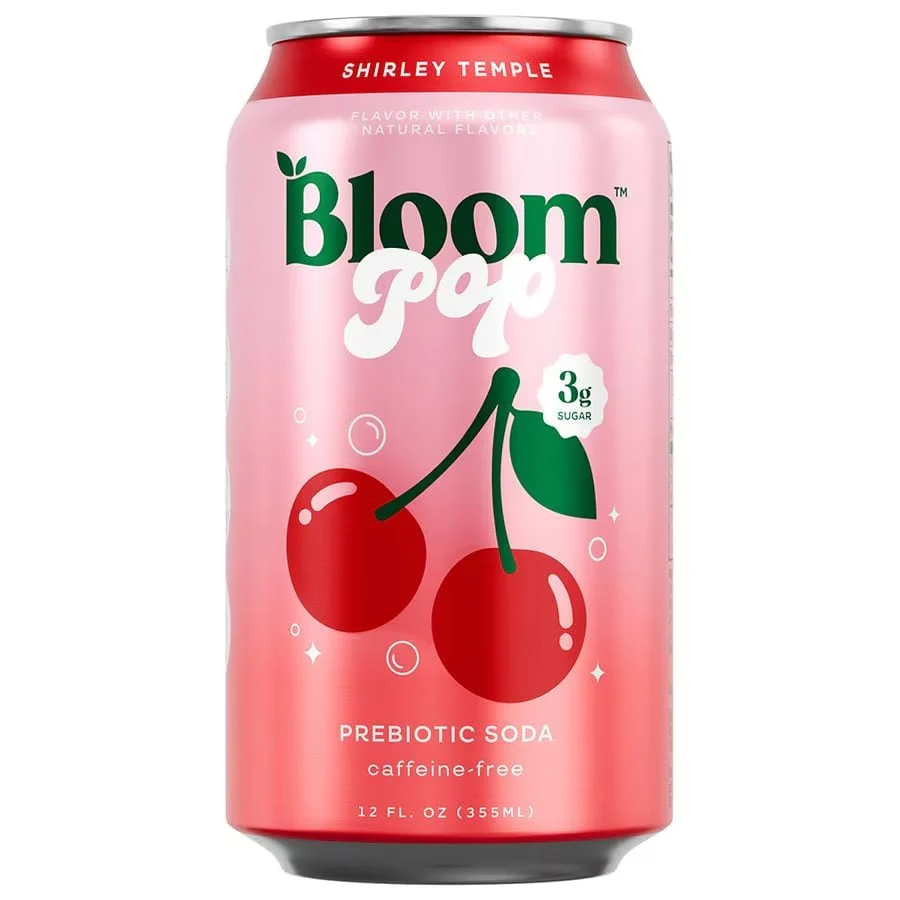 Bloom Pop Shirley Temple Prebiotic Soda 355ml