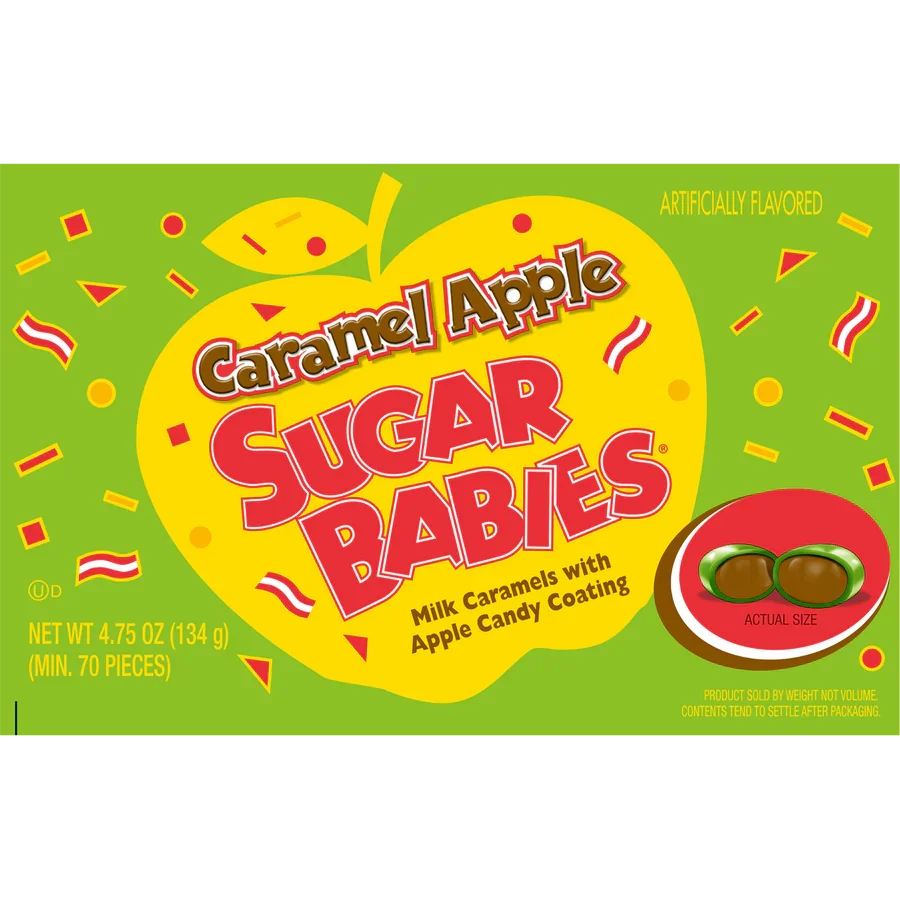 Sugar Babies Milk Carmel With Apple Candy Coating 134g