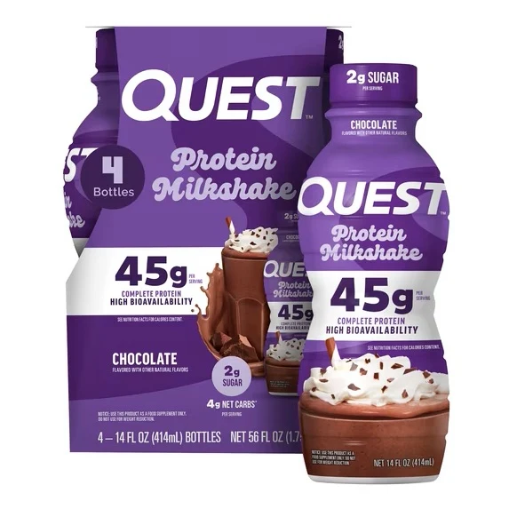 Quest Protein Chocolate Milkshake 414ml (Pack of 4)