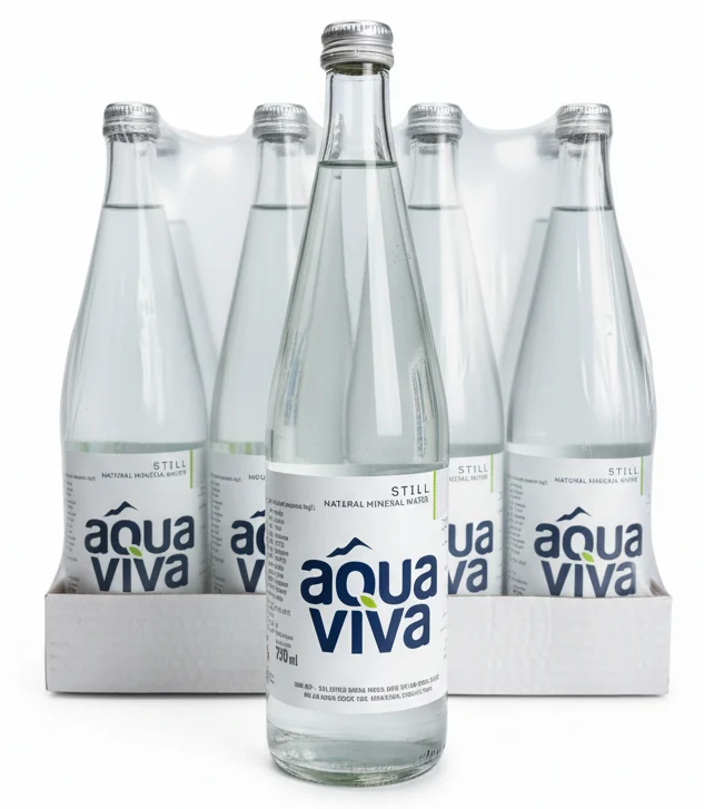 Aqua Viva Still Natural Mineral Water Glass bottle 750 ml x 12