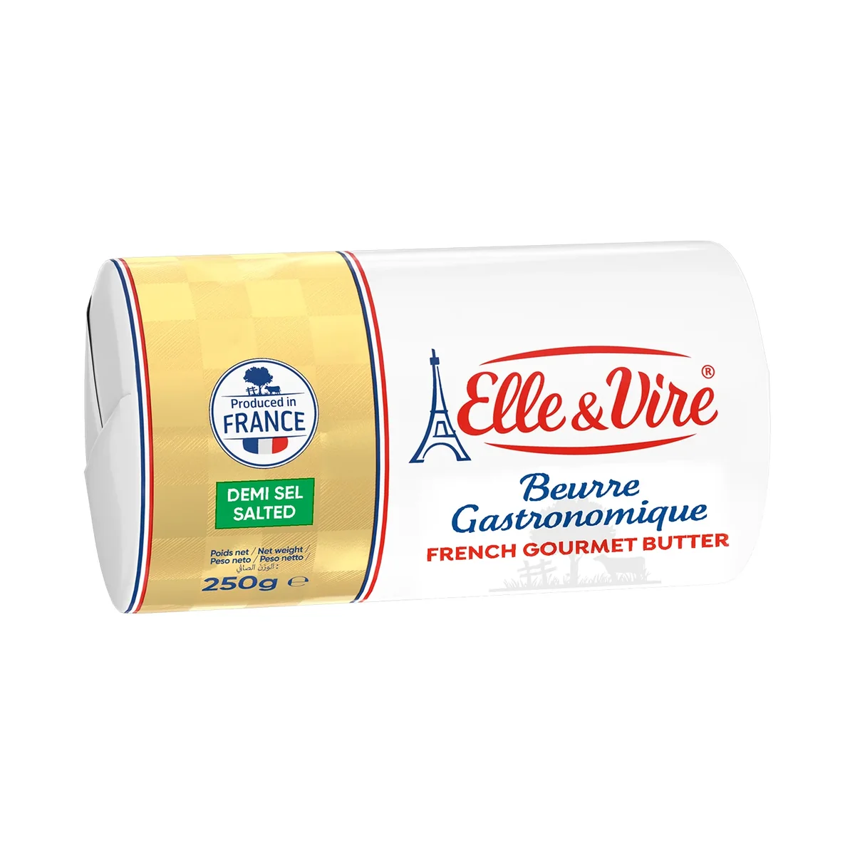 Elle and Vire Gourmet Roll Salted Butter 250g