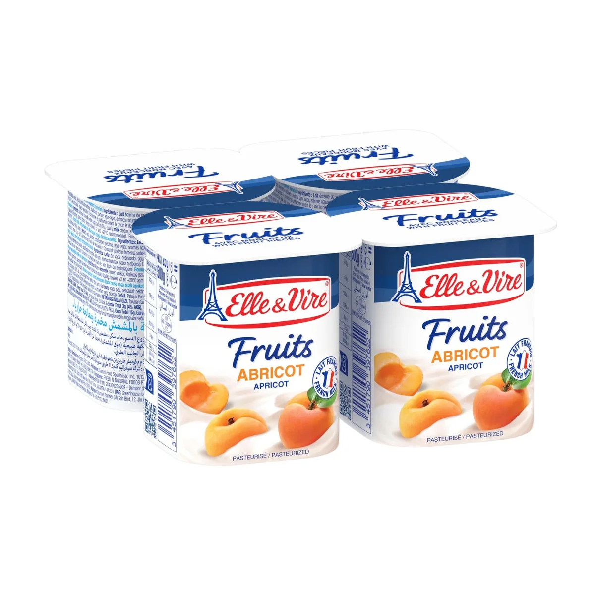 Elle and Vire Yoghurt Apricot 4x125g